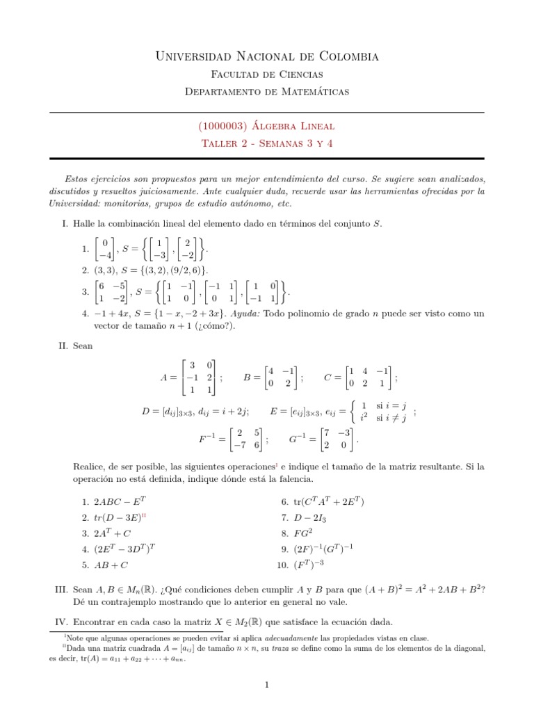 Formulario de Matrices y Determinantes | PDF | Matriz (Matemáticas ...