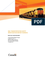 Rail Transportation Safety Investigation Report