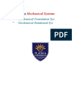 Mechanical Systems: Mechanical Translation Sys Mechanical Rotational Sys