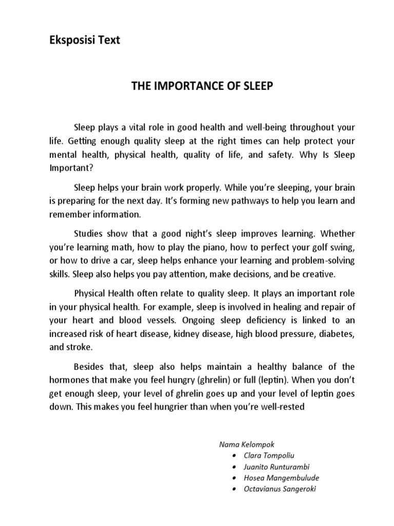 The Vital Role of Sleep for Health | PDF | Self-Improvement