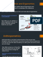 Anthropometrics and Ergonomics