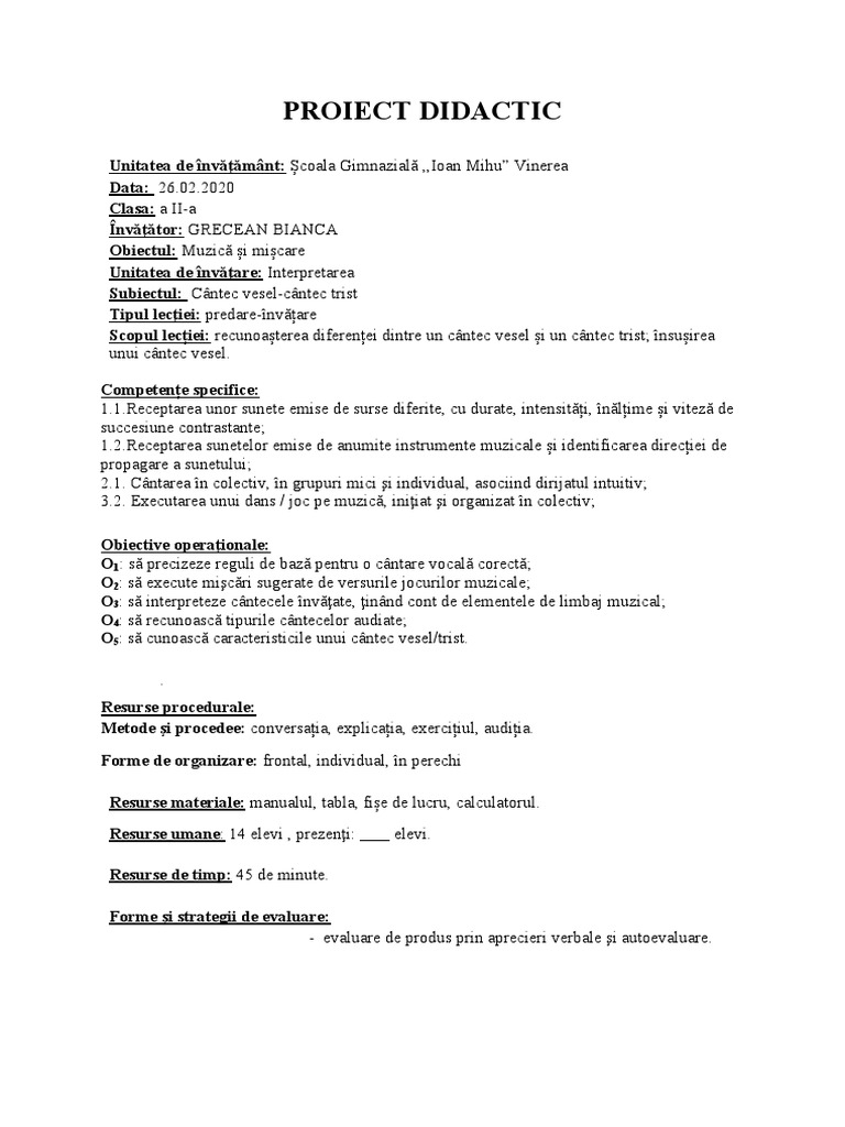 Proiect Did MM | PDF
