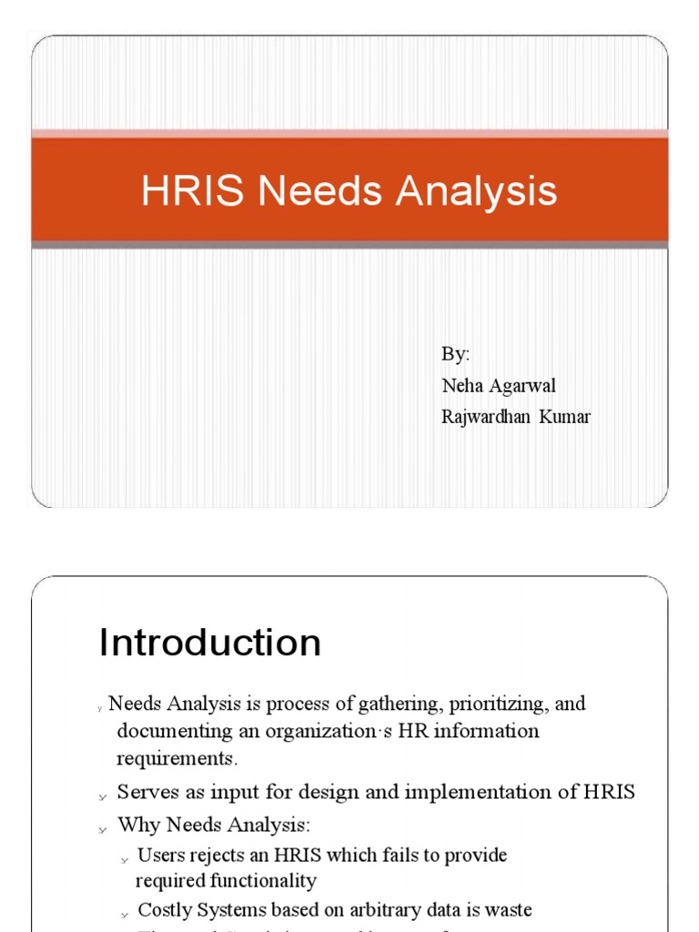 HRIS Needs Analysis Download Free PDF Life Cycle Assessment System
