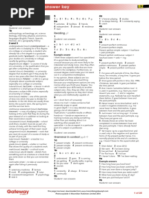 B2 Student's Book Answer Key PDF