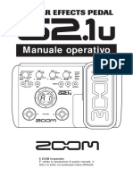 Zoom G2 1u Manuale PDF