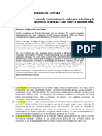 Actividad de Comprensión de Lectura (Prelctura, Lectura y Post - Lectura)