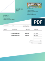 PrintScape Invoice