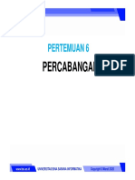 Pertemuan 6: Percabangan