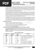 Special DPP (Colloids) : Inorganic Chemistry Nurture