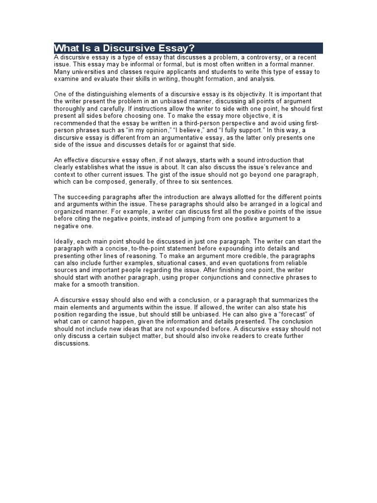 Understanding Discursive Essays Explained | PDF | Essays | Semiotics