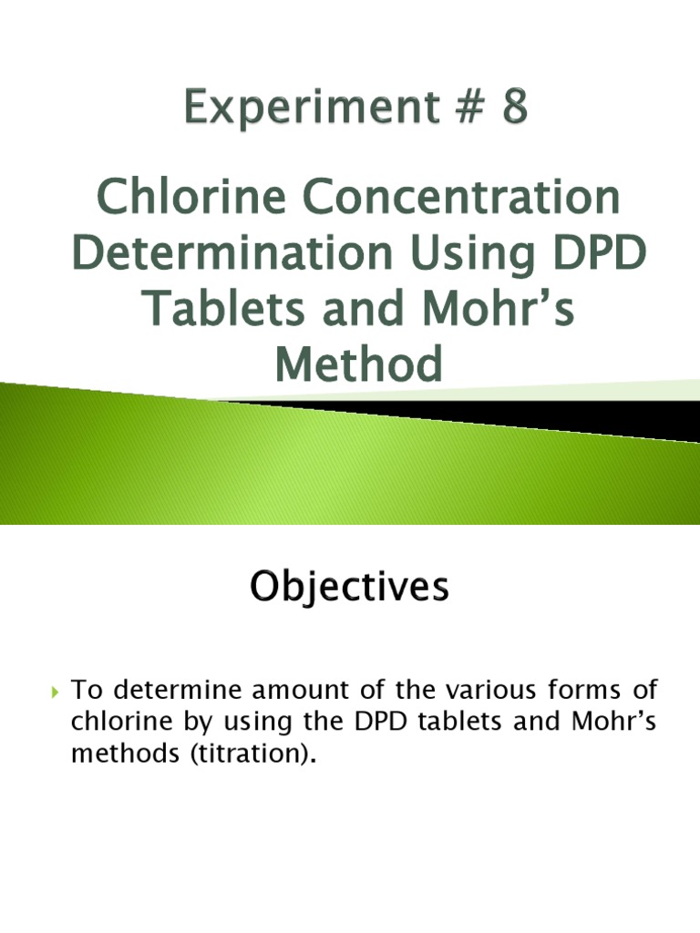 Chlorine Test PDF Chlorine Titration