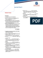 Speakout Progress Test Unit 3 Upper Intermediate