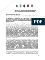 CARTA A LOS SACERDOTES Y A LOS FIELES CATÓLICOS DE LAS DIOCESIS DE LA PROVINCIA ECLESIÁSTICA DE CARTAGENA