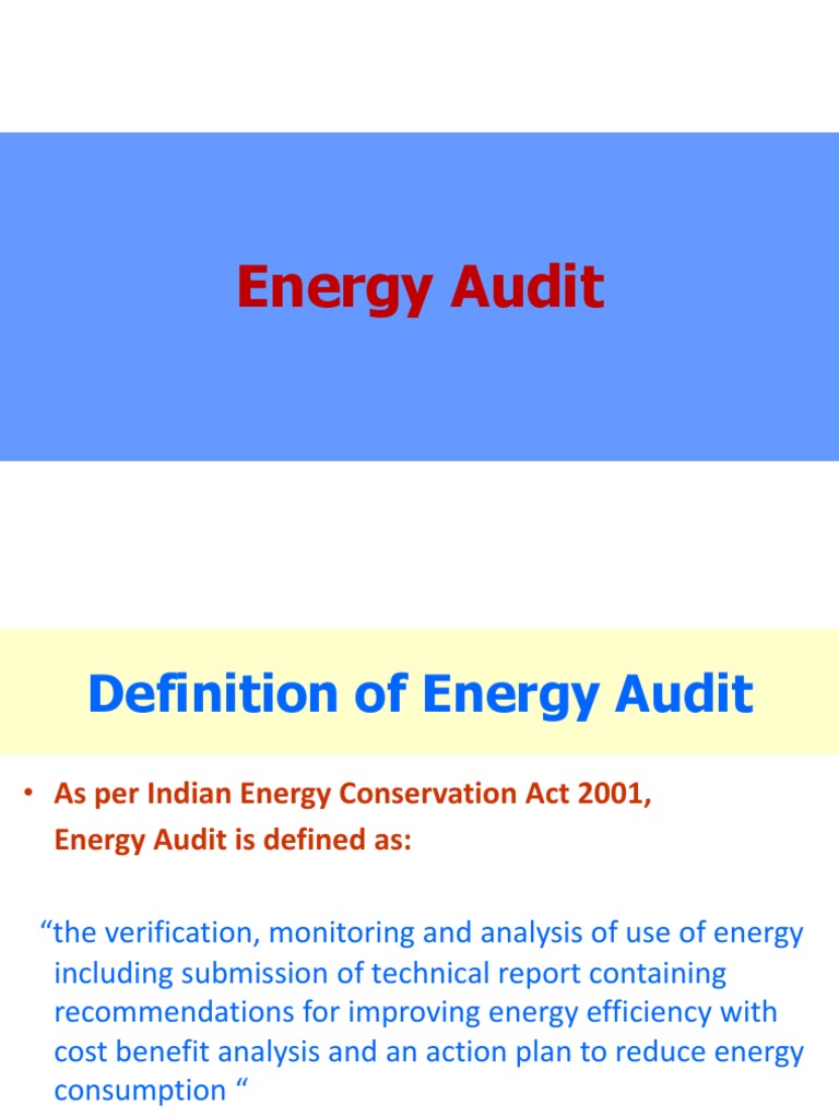 Energy Audit | PDF | Energy Conservation | Audit