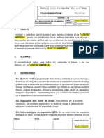 PRC-SST-001 Procedimiento para La Realización de Examenes Medicos Ocupacionales PDF
