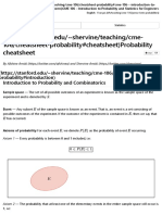 CME 106 - Probability Cheatsheet PDF