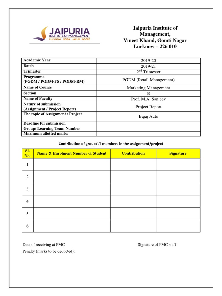 Bajaj Project Pdf Vehicles Motor Vehicle