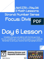 Division Lesson Slides - April 27 - May 1