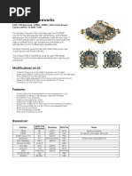 Modifications On v2:: F405 / 32K Gyro Loop / 5VBEC / 8VBEC / Hall Current Sensor / Camera Control / 5x UART / PDB