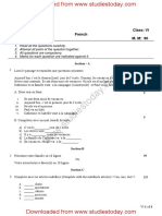 CBSE Class 6 French Sample Paper Set C