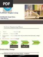 Software Engineering: DR - Khubaib Amjad Alam, Tahir Farooq