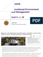 MGN578 International Environment and Management Unit V - L 16