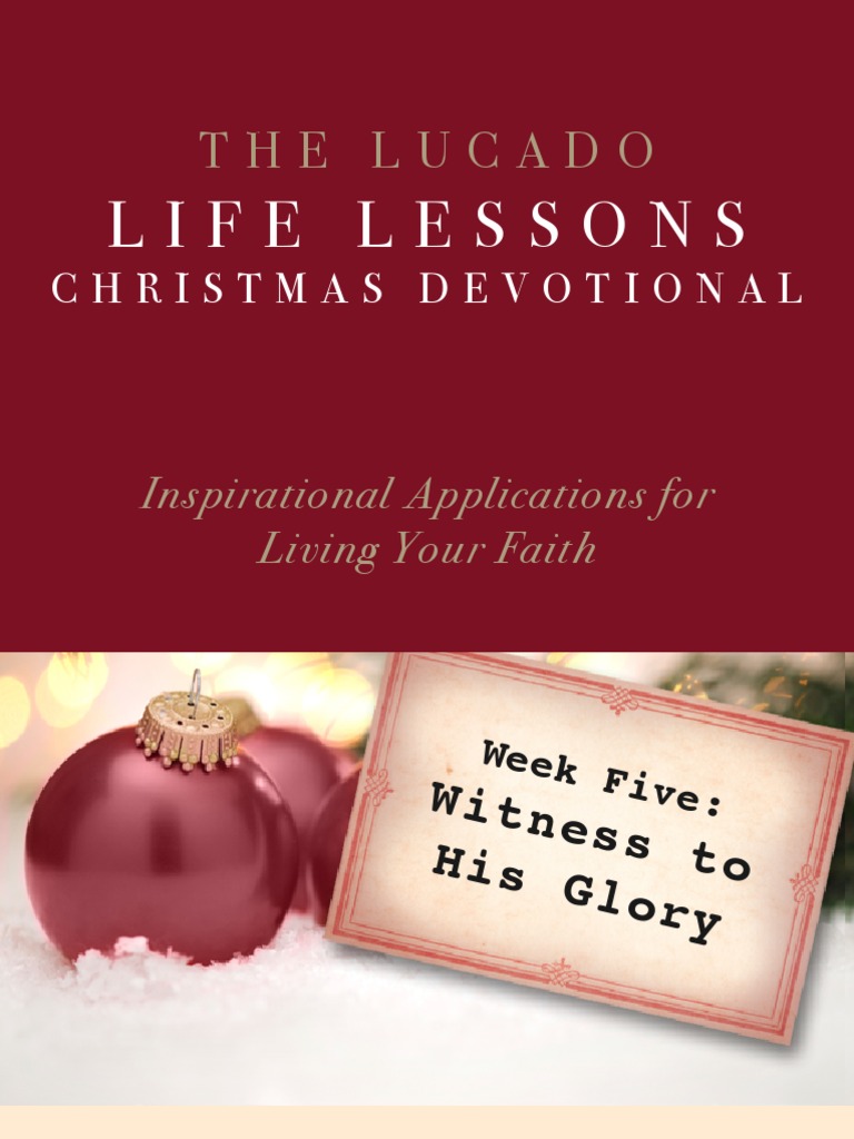 Lucado Life Lessons Christmas Devotional Week 5 PDF Shepherd David