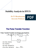 Stability Analysis in DTCS: DR V S Krushnasamy Associate Professor