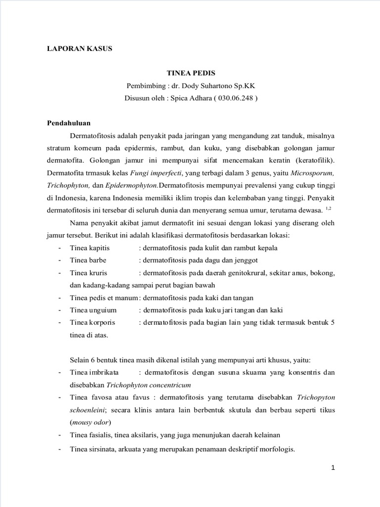 Laporan Kasus Tinea Pedis | PDF