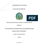 La Vía de Ejecución de La Hipoteca Legal Por Incumplimiento Del Pago de Gastos Comunes Condominales PDF