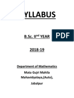 B.SC - II Year Maths PDF
