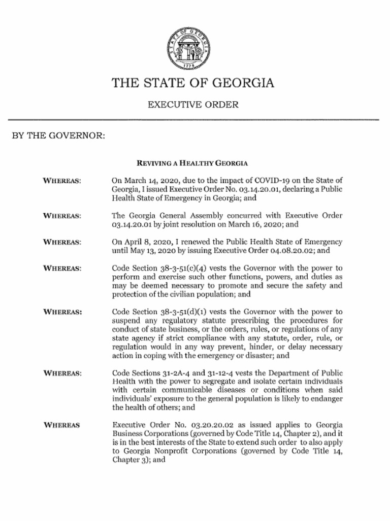 State of Executive Order 04.23.20.02