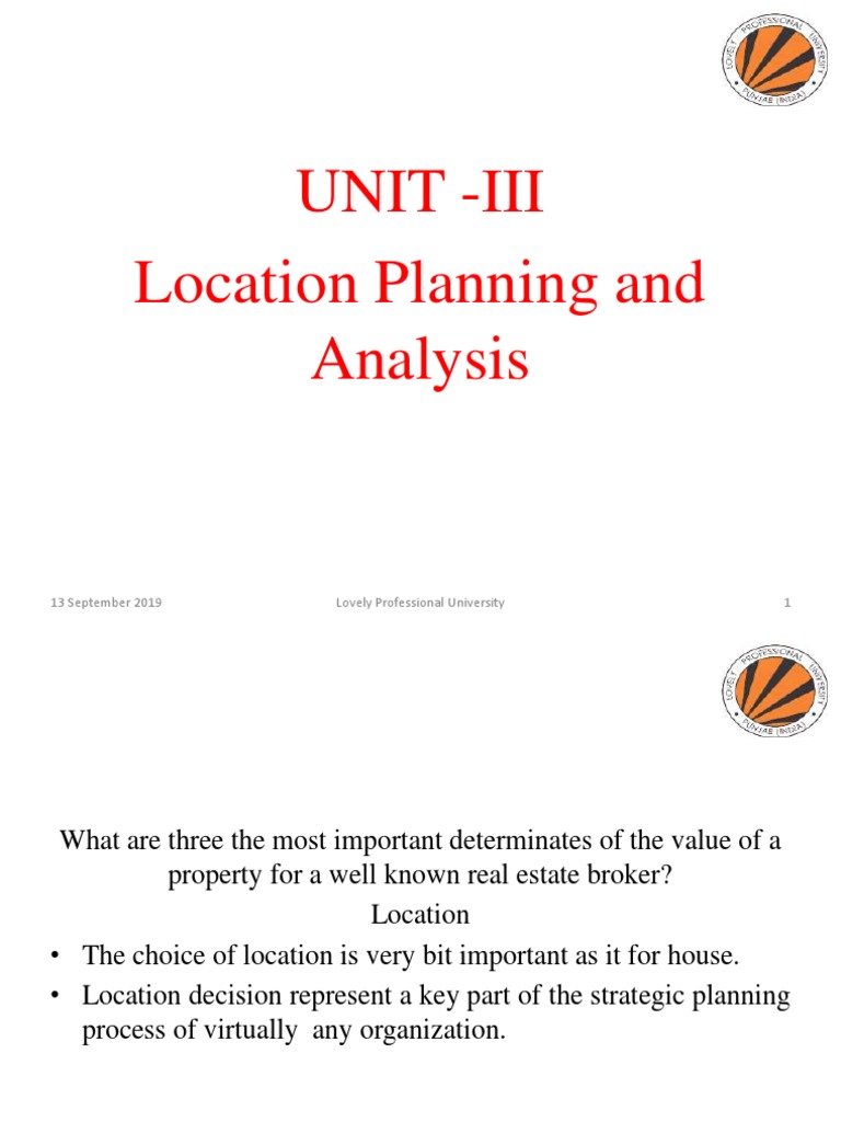 Location Planning and Decision Analysis | PDF | Labour Economics ...