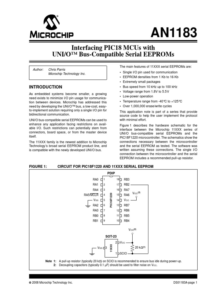 An1183 PDF | PDF | Microcontroller | Areas Of Computer Science