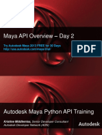 Maya API Overview - Day 2: Try Autodesk Maya 2013 FREE For 30 Days