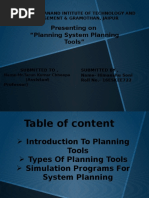 Presenting On "Planning System Planning Tools"