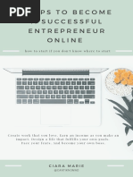 8 Tips To Become A Successful Entrepreneur Online - Free Guide Book!