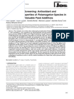 phytochemical screening antioxidant and antibacterial properties of Potamogeton Species