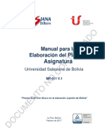 MP-011 Manual para La Elaboración Plan de Asignatura USB V.1