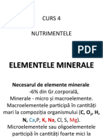Curs Elementele Minerale, Necesar, Efecte