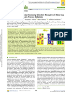 Improved Metal Circular Economy-Selective Recovery of Minor Ag Concentrations From ZN Process Solutions