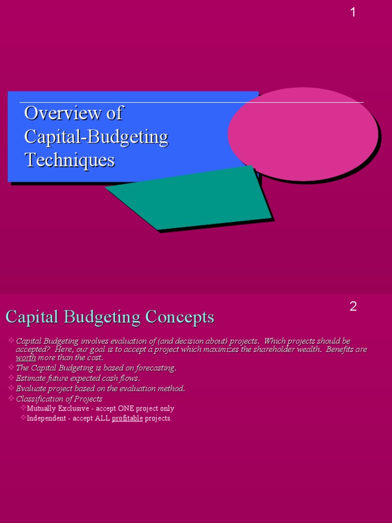 Capital Budgeting Techniques Explained | PDF | Internal Rate Of Return ...