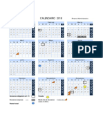 Calendario 2018 Administrativo