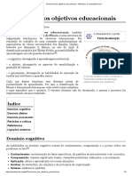 Taxonomia Dos Objetivos Educacionais - Wikipédia, A Enciclopédia Livre