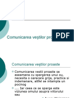 Comunicarea Veştilor Proaste