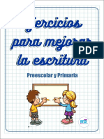 12 Fichas de Ejercicios para Mejorar La Escritura Preescolar y Primaria-Me PDF