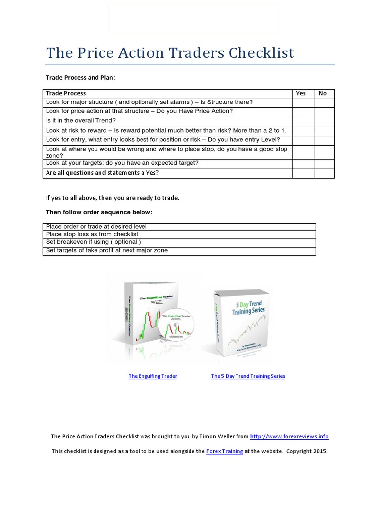 The Price Action Traders Checklist PDF | PDF