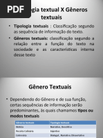 Tipologia Textual X Gêneros Textuais