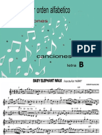 Partituras Canciones Por Orden Alfanetico V2 Letra B