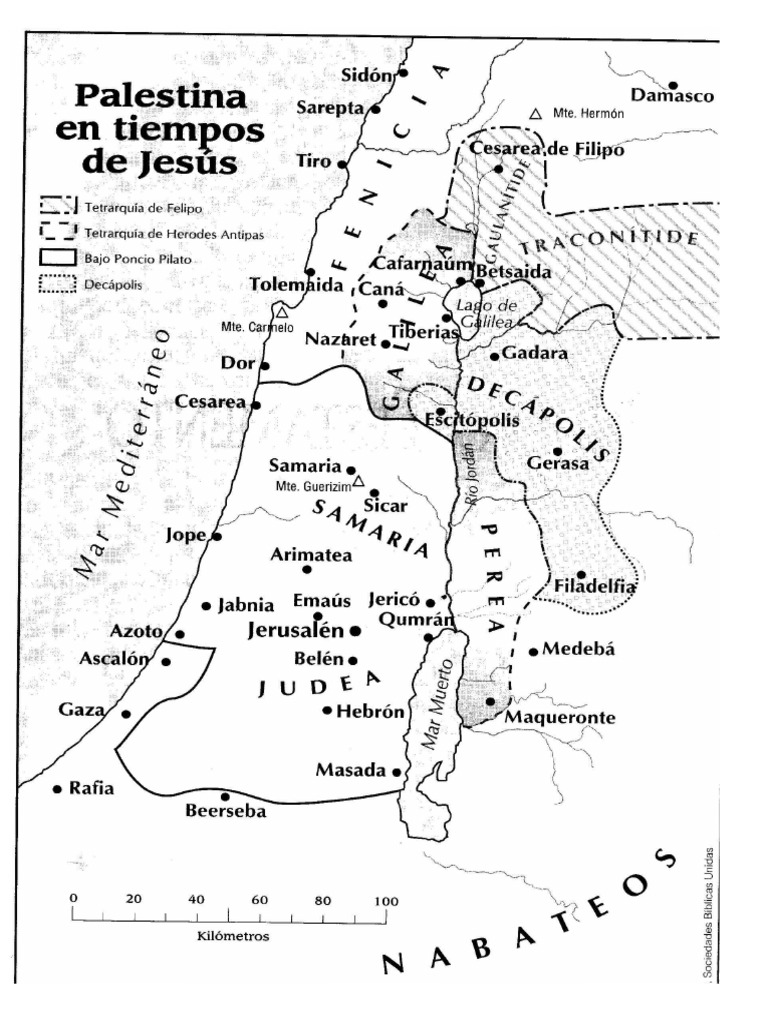 Mapa de Palestina en Tiempos de Jesus PDF